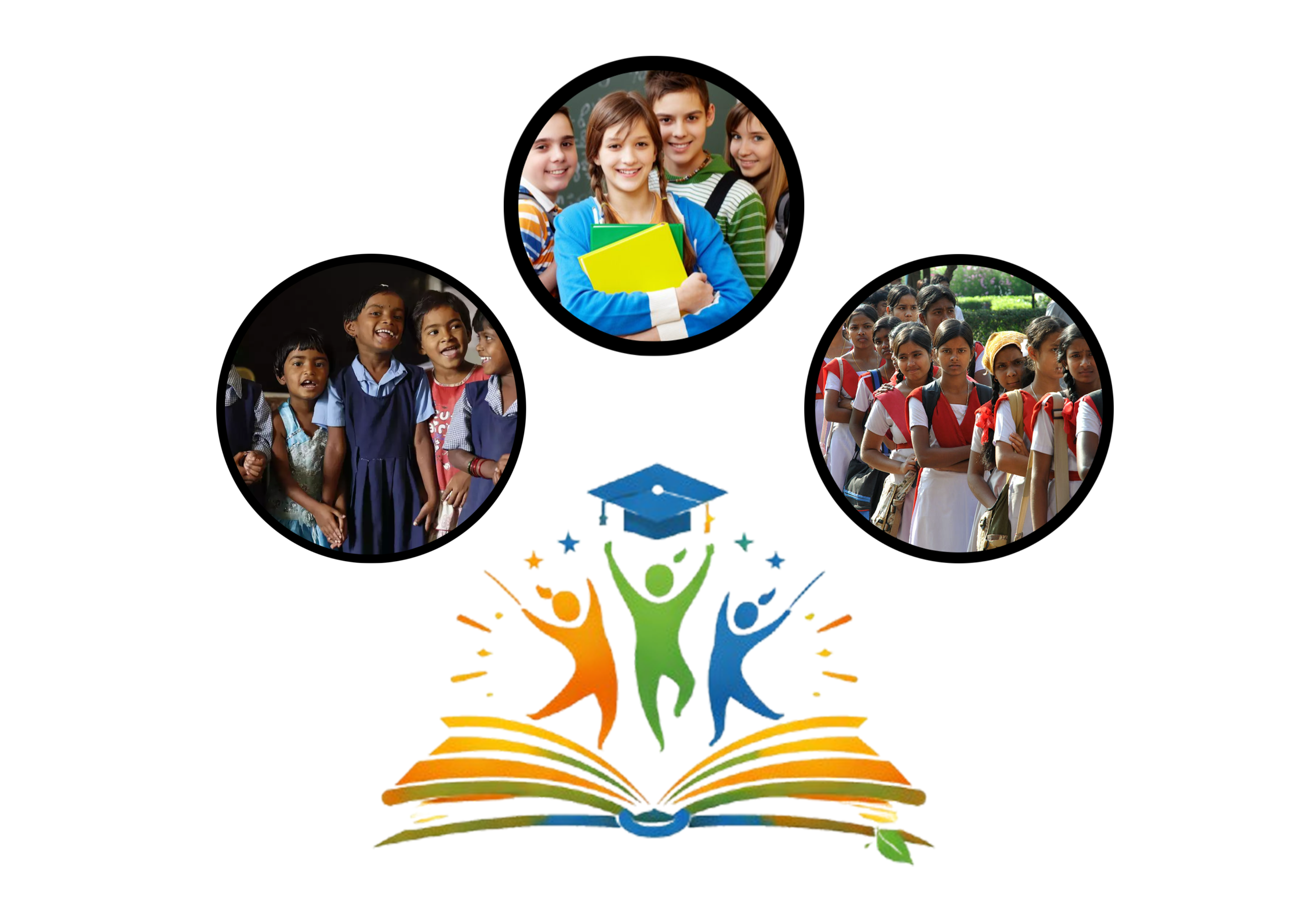 Students in library discussing education